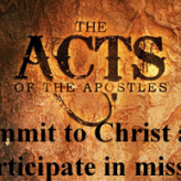 Commit to Christ and participate in mission ​@Acts 1:1-14