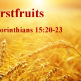 Firs fruits @ 1 Corinthians 15:20-23
