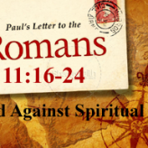 GUARD AGAINST SPIRITUAL PRIDE @ Romans 11:16-24​